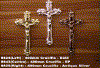 8824, 8843, 8825:400 mm crucifix in gold and silver