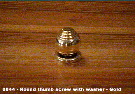 8844 - Round thumb screw with washer - gold