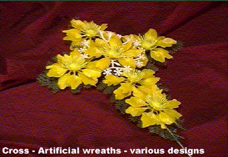 Cross - artificial wreaths - various sizes