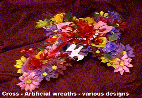 Cross - artificial wreaths - various sizes