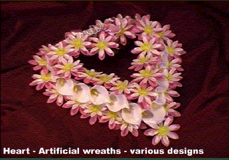 Heart - artificial wreaths - various sizes