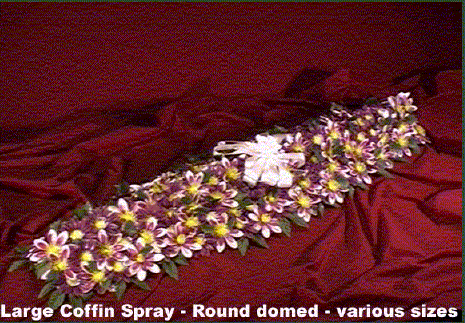 Large coffin spray - Round domed - various sizes