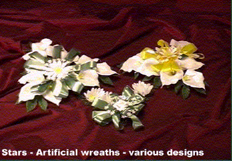 Stars - artificial wreaths - various sizes